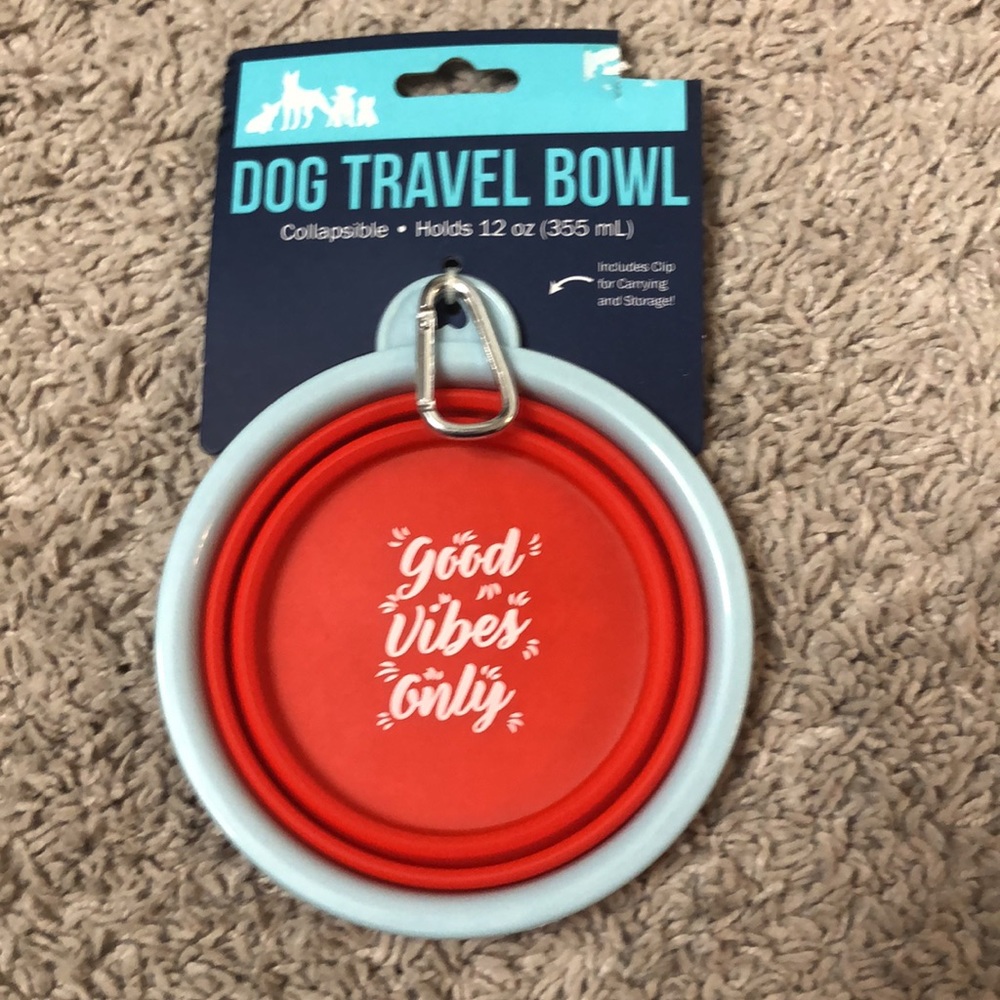 Doggie travel Dish “Good Vibes Only”